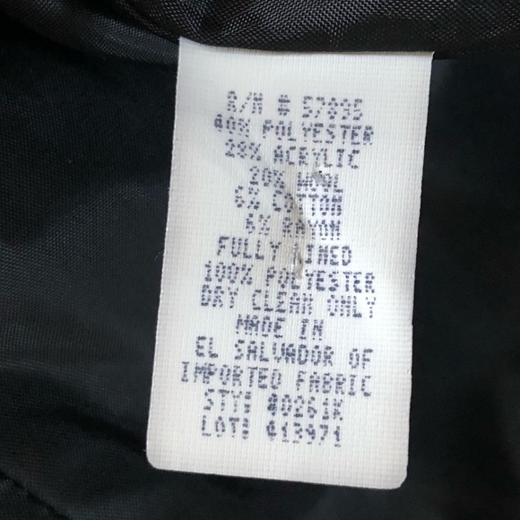 Requirements tweed Houndstooth blazer size 12 polyester wool blend workwear - Picture 9 of 11